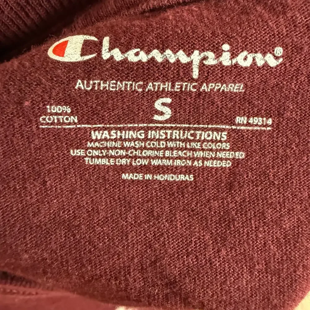 Harvard University X Champion Short Sleeve Shirt Maroon Unisex Size Small‎ - Picture 4 of 7